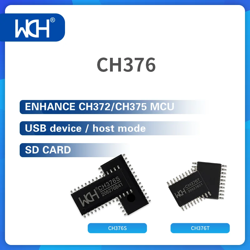 

5/10Pcs/Lot CH376 File Management Control Chip USB Device/Host Mode SD Card UART/SPI 8-bit Parallel Port