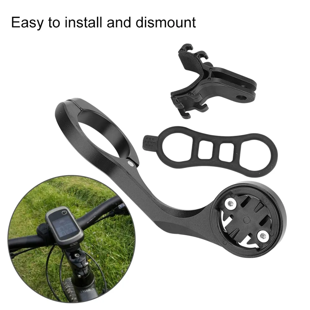 Aluminum Alloy Bicycle Computer Mount 31.8mm Diameter Black Action Camera Mount Extended Extension Mount for Garmin IGPS