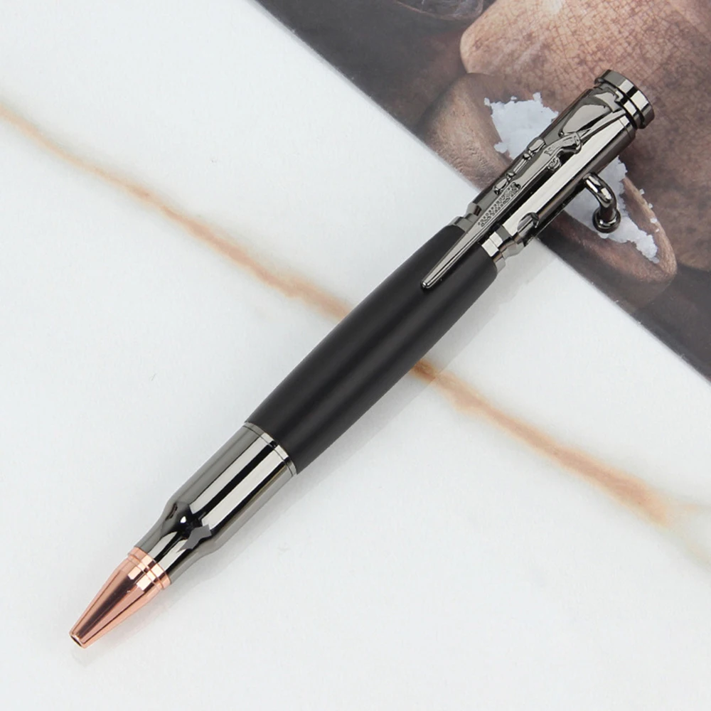 Luxury Metal Ballpoint Pen Black Ink Roller Ball Pens for Writing Signature School Office Stationery Supplies Party Present Logo