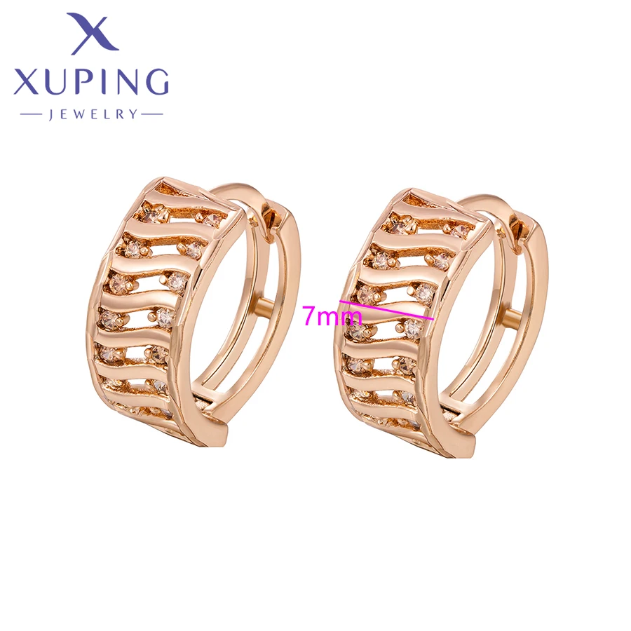 Xuping Jewelry New Arrival Gold Color Geometry Elegant Style Earrings for Women Birthday Christmas Party Gifts X000889999