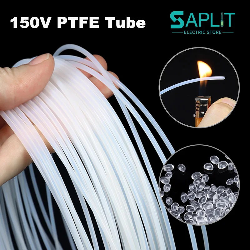 1-100m Translucent PTFE Tube ID 0.3~8.4mm OD 0.6~9mm Heat-resistant Corrosion Resistance F46 Capillary Insulated Hose Rigid Pipe