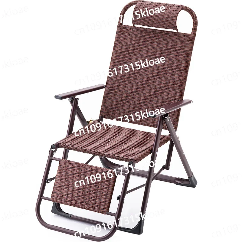 

Rattan chair folding lunch break balcony home portable backrest lazy