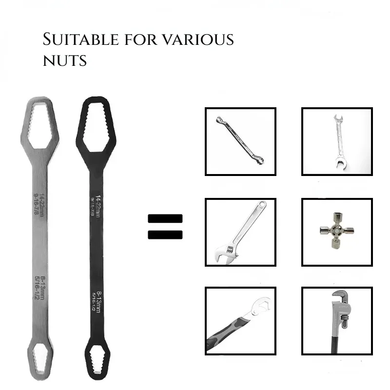 Universal Torx Wrench Self-tightening Adjustable Glasses Wrench Board Double-head Torx Spanner Hand Tools for Factory