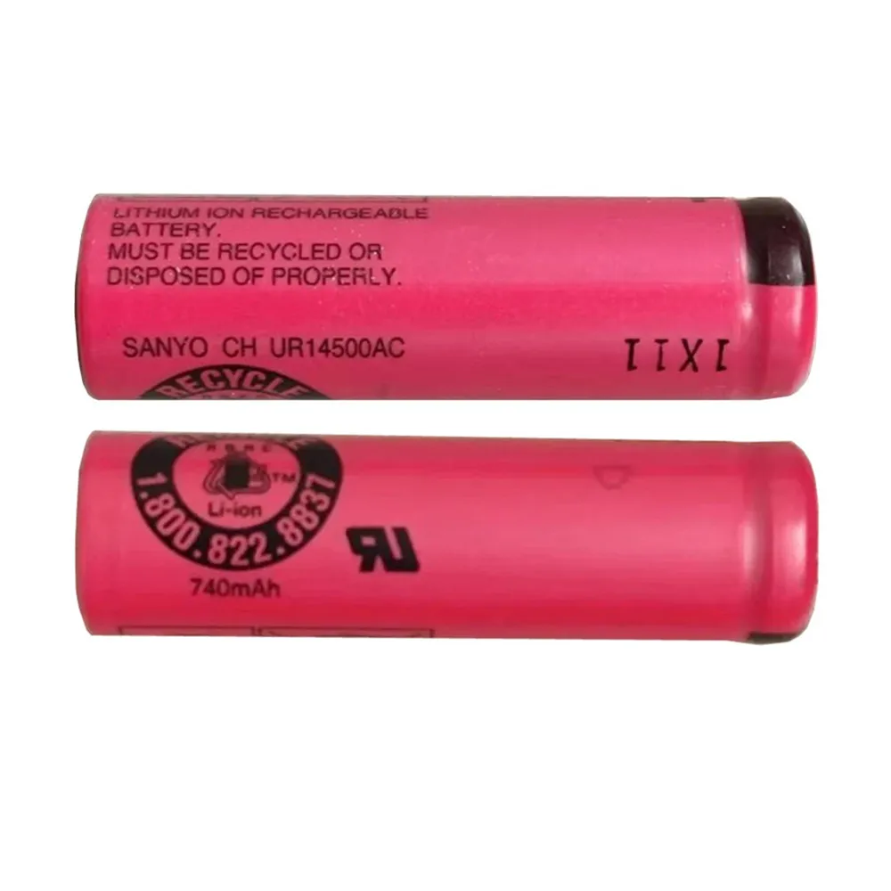 

2PCS 3.7V 740mAh Sanyo UR14500AC Flat Head Battery For Braun Oral-B Pro 2 Type 3766 3769 S5 S6 S7 S51 53B 73S 4200 5762 Shaver