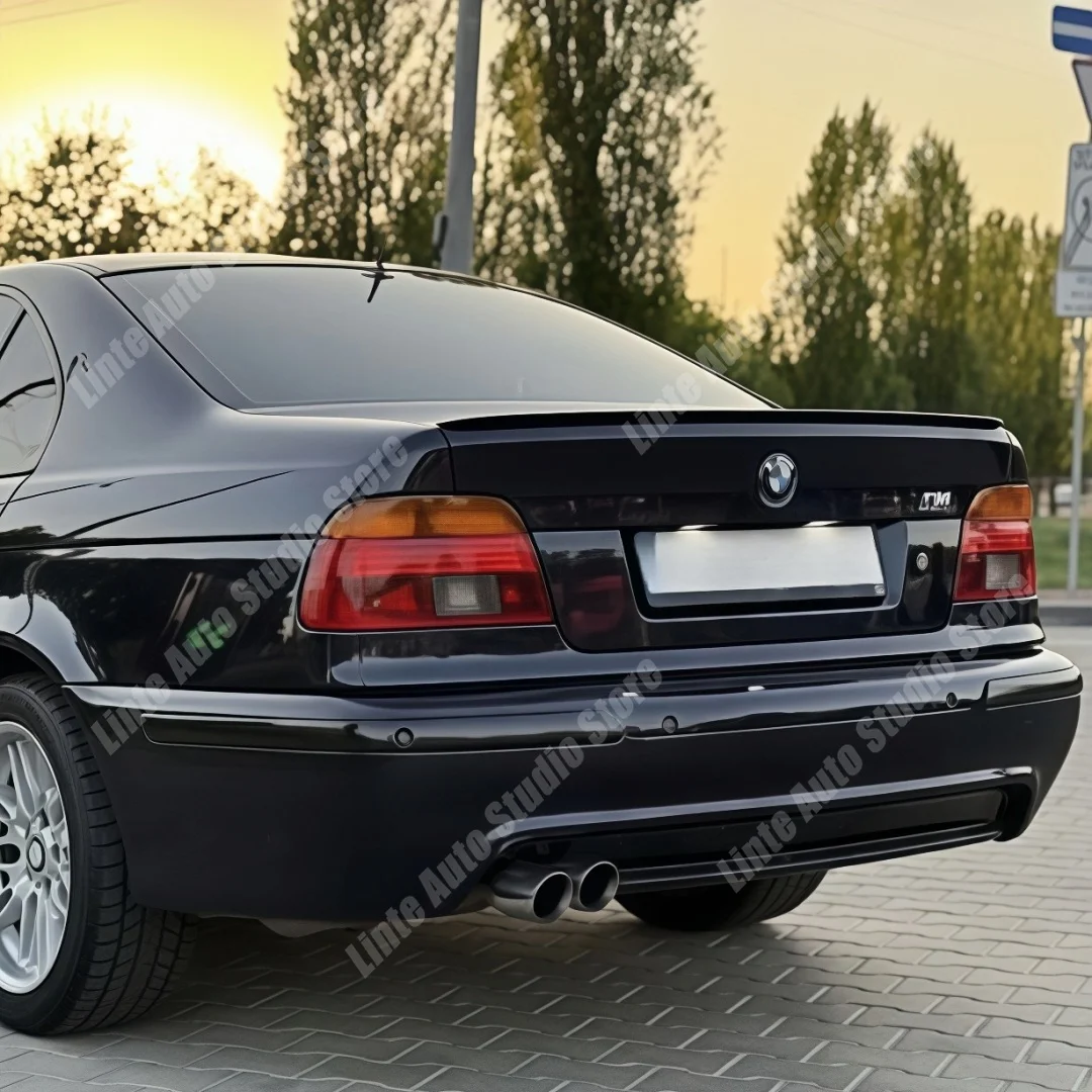 Gloss Black ABS Rear Spoiler Lip Trunk Wing For BMW 5 Series E39 Sedan 520i 523i 525i 528i 535i 1997-2003 Exterior Tuning Parts