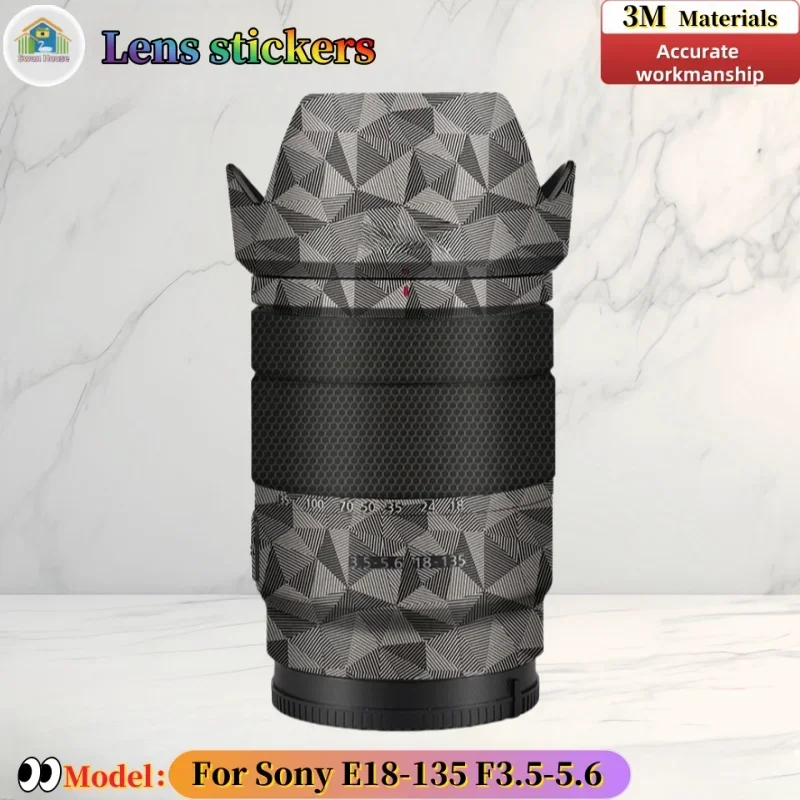 E18135 For Sony E18-135 F3.5-5.6  lens sticker, DIY skin, Precision tailoring wear-resistant protective film