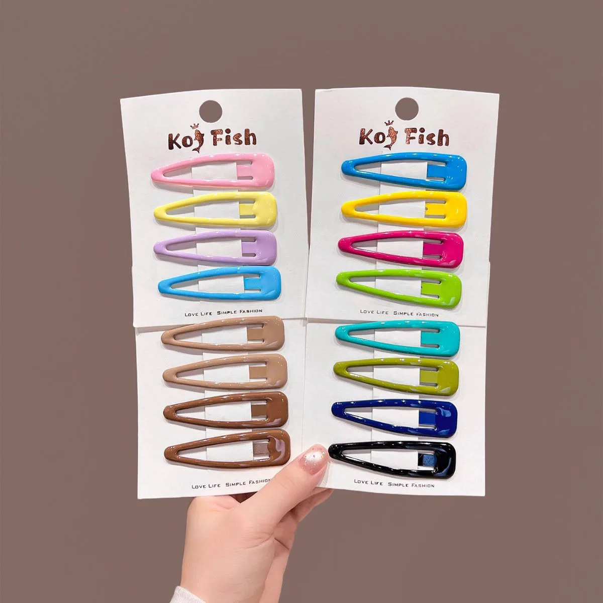2026 New 5pc/pack Pastel Drip Resin Large Water Drop Hair BB Clips Cute Enamel Snap Barrettes Cream Color Side HairClip for Girl view 4