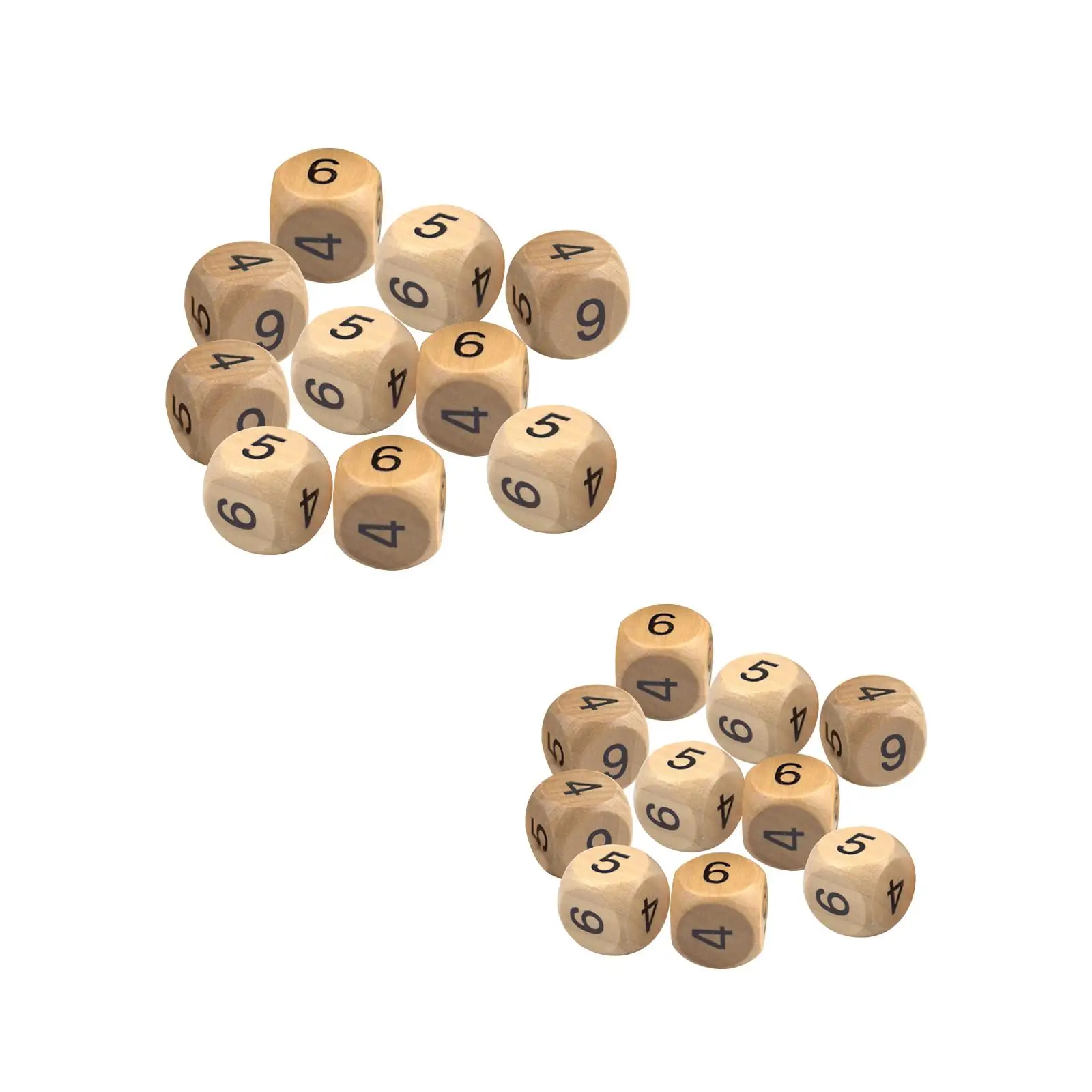 Multi Sides Dice Games Role Playing Wooden Polyhedral Dice Pack Deer Design for Indoor Outdoor Party Activities