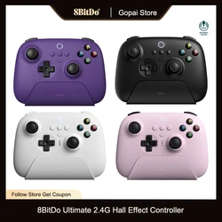 8BitDo New Ultimate 2.4G Wireless, Hall Effect Joystick Controller with Charging Dock for PC, Windows 10, 11, Steam, Android