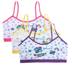 1/3PCS Kids Vest Bras Cute Floral Printed Cotton Teenage Girls Purbery Student Training Bras Maiden Children Underwear Tube Tops