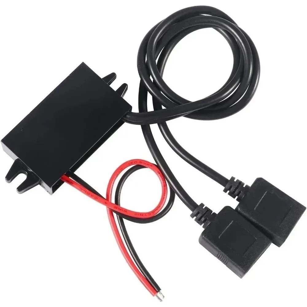 DC/DC 12V To 5V 3A 15W USB Converter Buck Regulator Step Down Car Power Converter With Double USB Interface Output Power Adapter
