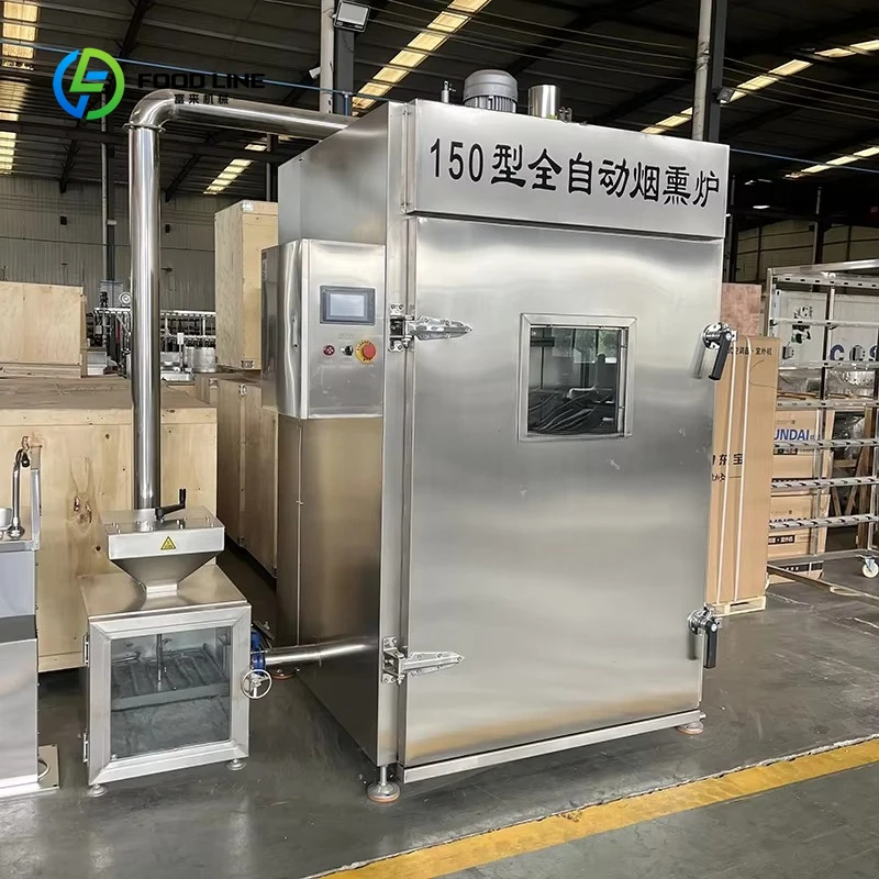 

Customized Industrial Automatic Chicken Sausage Smoke Smokehouse for Beef Fish Salmon Smoking Meat Smoker Steam Oven