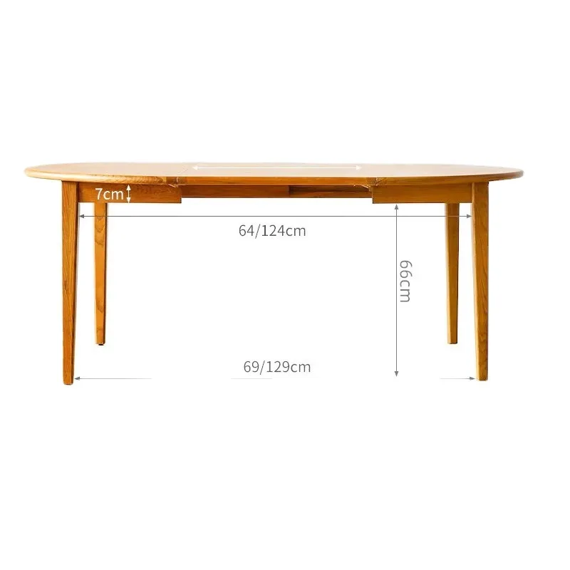 

Solid wood dining table for household use, Japanese-style retractable dining table, modern simple small apartment