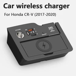 Cargador inalámbrico para coche, dispositivo de carga rápida PD QC 2017 para iPhone, Xiaomi, HUAWEI, Honda CRV 2020-3,0, 15W