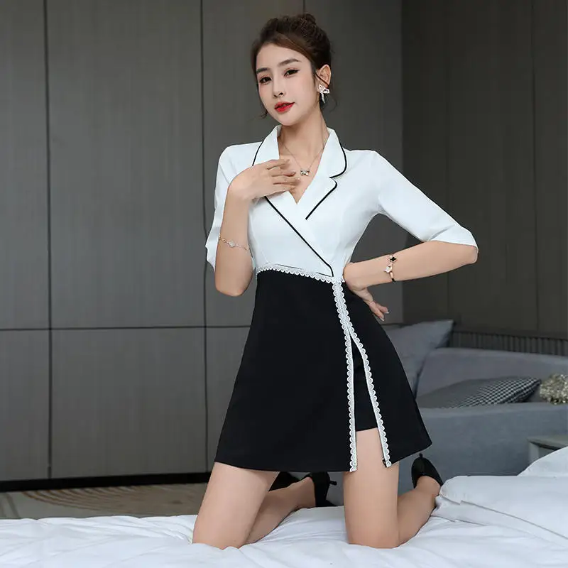 Beauty Salon Spa Uniform For Woman Sexy Restaurant Waiter Clothes Esthetic Desk Hotel Massage Nail Beautician Cafe Work Outfit