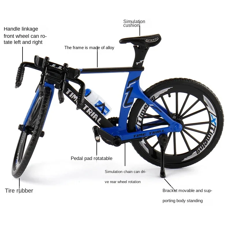 17CM simulation alloy bicycle model toy mountain bike racing toy simulation Mini Bike collection toy children's gift