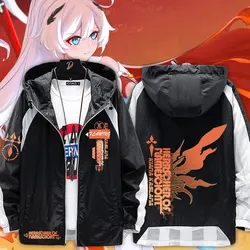 Honkai Impact 3 Kiana Kaslana Herrscher of Flamescion Cosplay Clothing Summer Quick Dry Tactical Skin Jacket Thin Hoodie