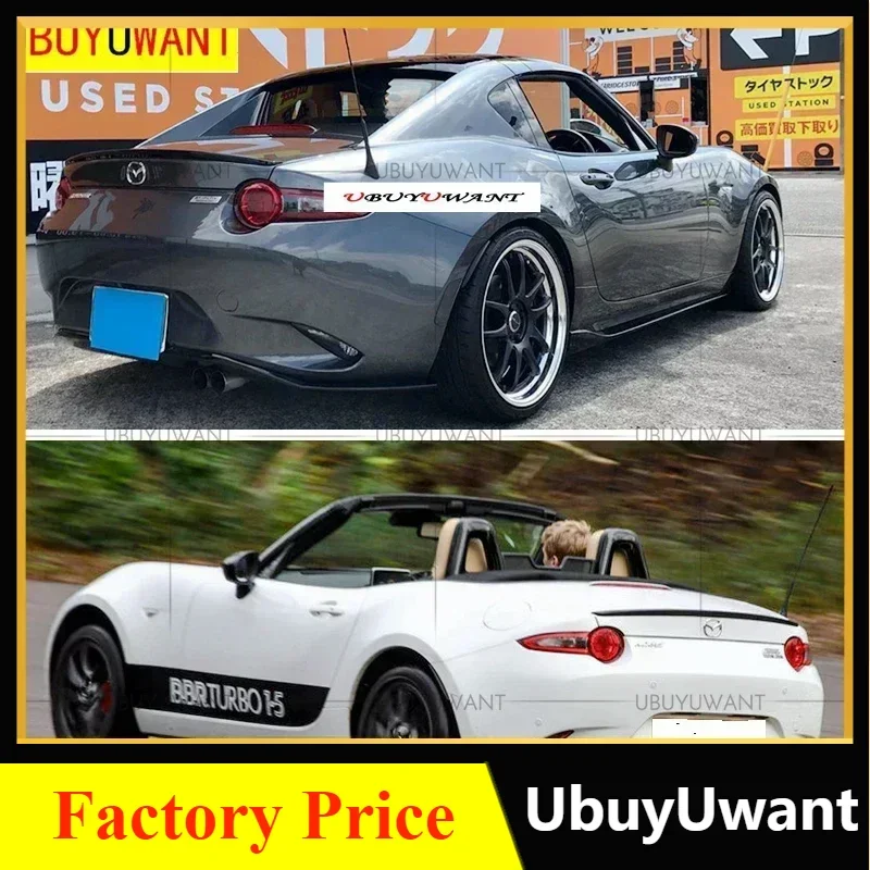 

Автомобильный спойлер UBUYUWANT, задний спойлер из искусственной кожи для MAZDA MX5, 2016, 2017, 2018, 2019