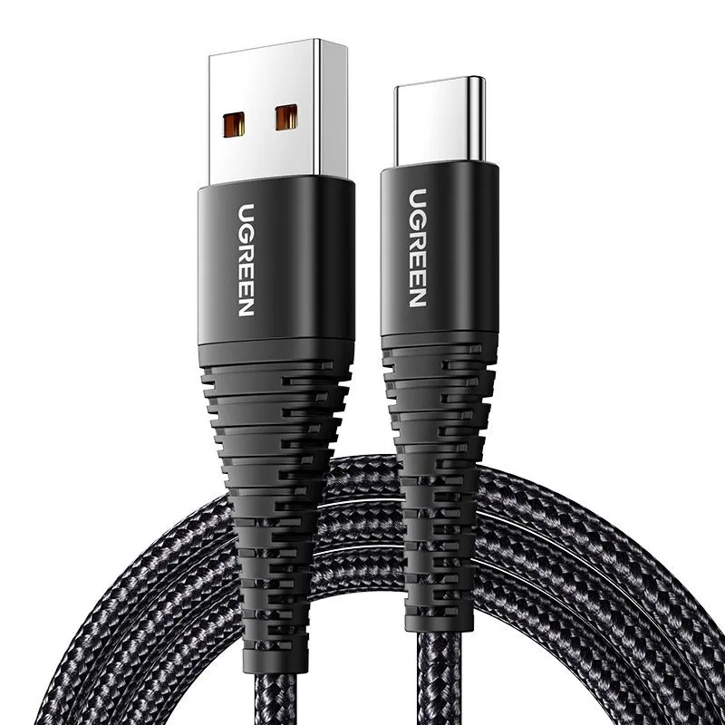 UGREEN USB2.0 to Type-C 6A Fast Charging Cable Aluminum Alloy Shell Long Strain Relief Charger Cord