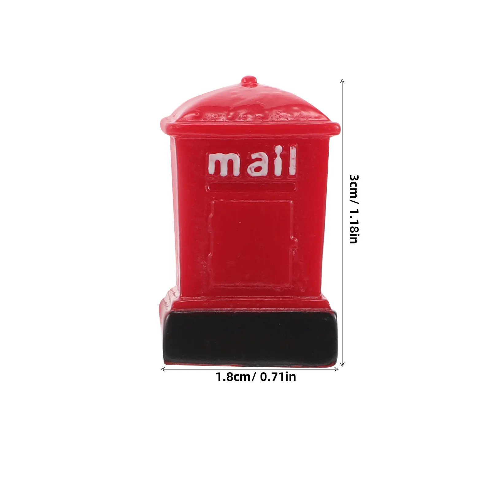 4Pcs Miniature Mailbox Resin Tiny Post Box Ornament Office Desk Decor Small Garden Mini Mailboxes Micro Landscape Decor