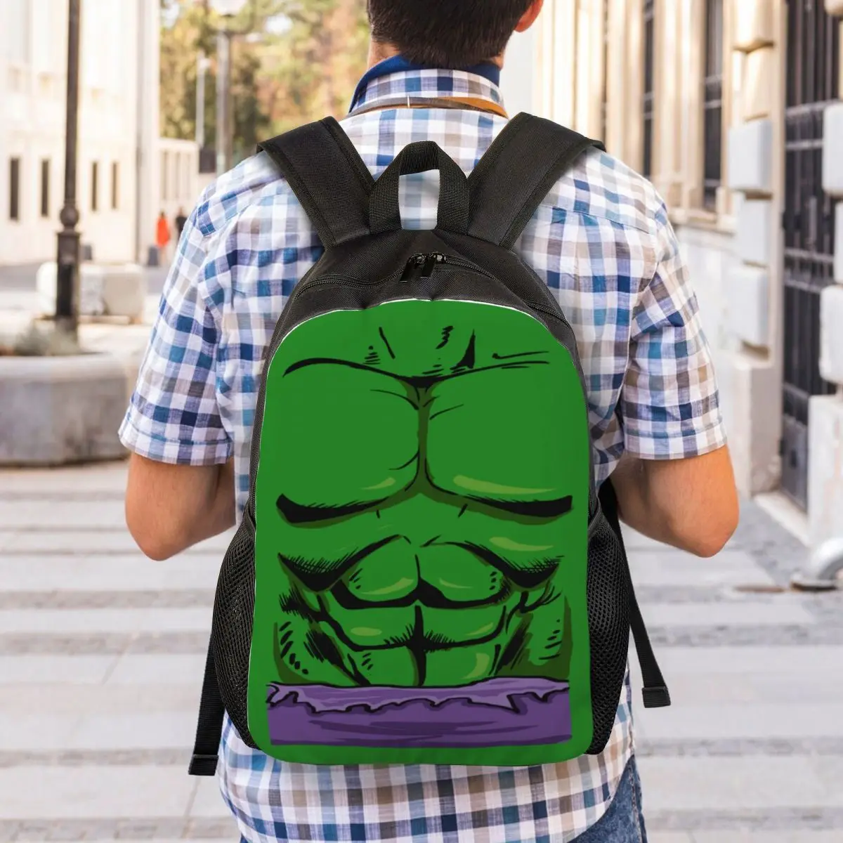 Custom Hulk Muscle Backpacks for Men Women Waterproof School College Bag Print Bookbags