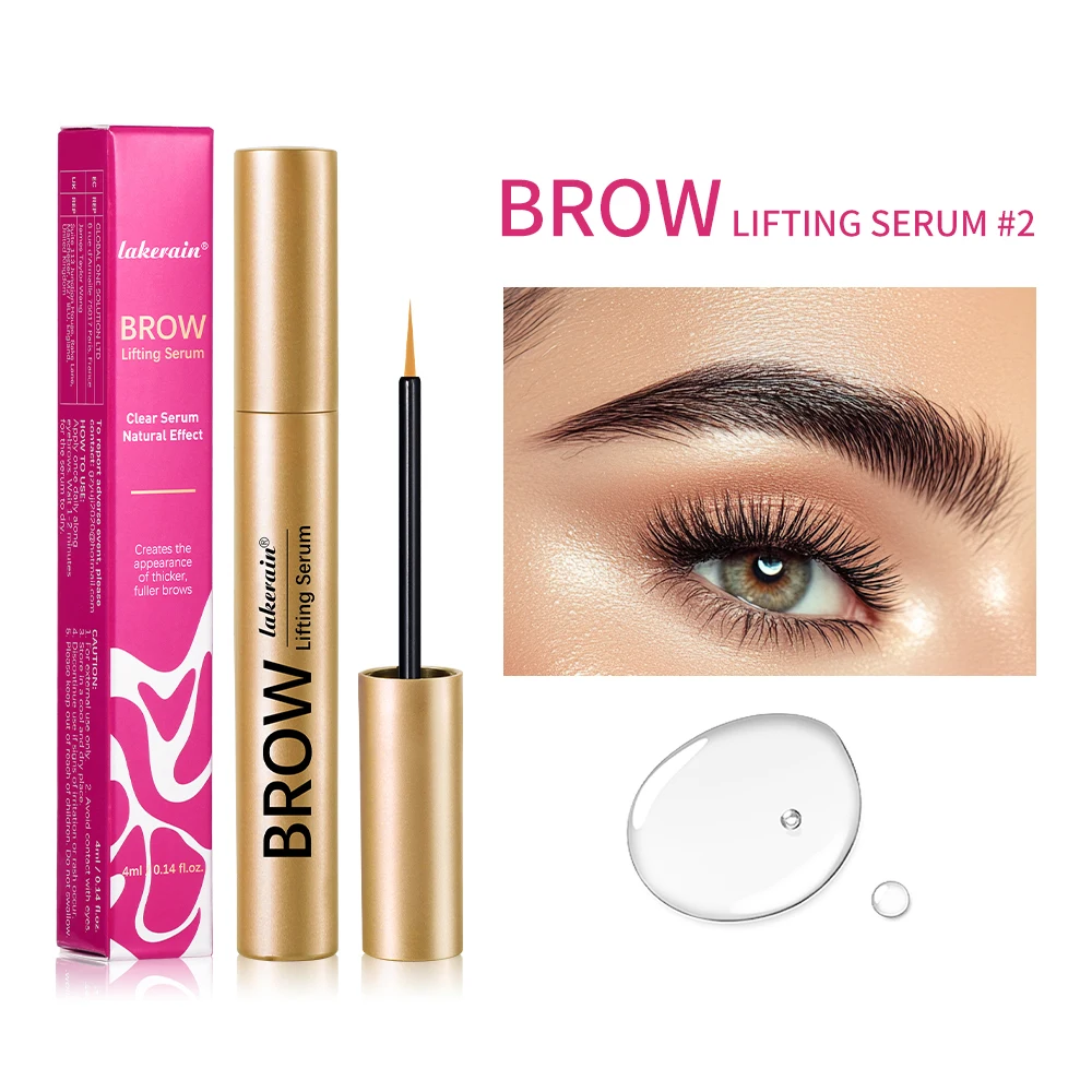 Lakerain 4ml Veloce Sopracciglio Crescita Delle Ciglia Siero Naturale Più Spessa Allungamento Sopracciglio Trucco Crescita Idratante Essenza Sopracciglio