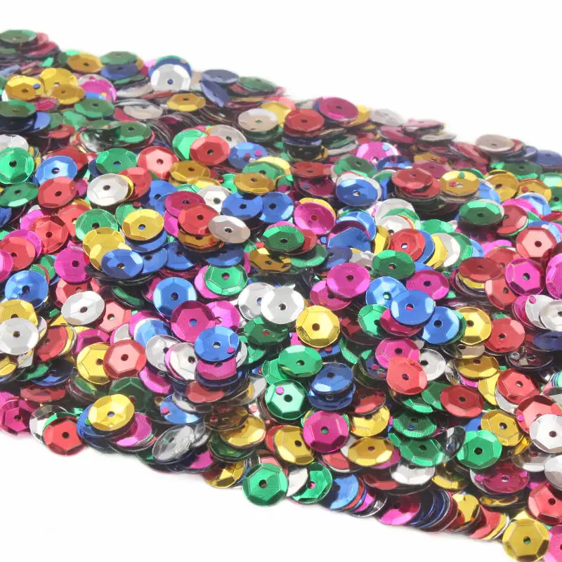 1000-5000Pcs Round PVC Loose Sequins Crafts Paillettes Wedding Garment Sewing Handcraft Decoration DIY Lentejuelas Accessories