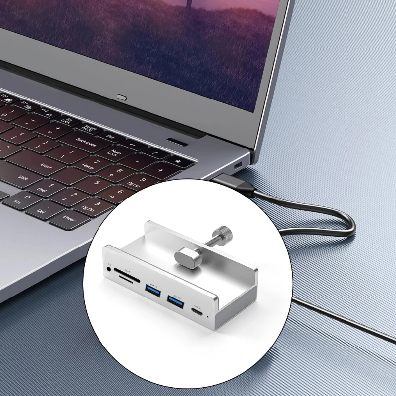 USB 3.2 Adaptador 6 expansión puertos con conectores potencia 5 Gbps Transmisión velocidad