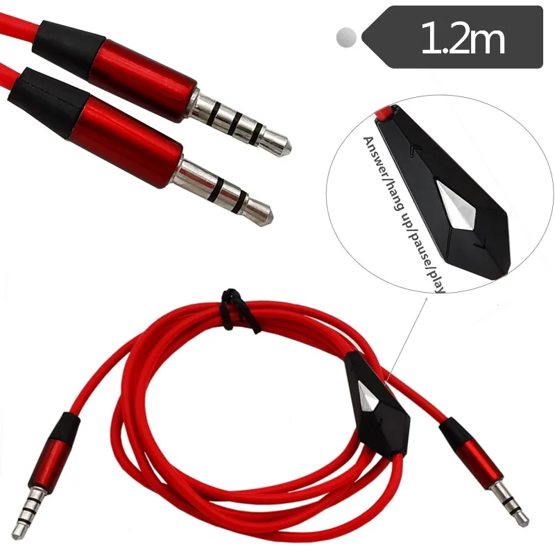 

3.5Mm 3-segment/4-segment Male-to-male Audio Cable with Microphone and Earphones Connected To Mobile Phone Car Extension Cable