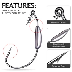 Plomos de Pesca Profunda con Jig Head y giradores Sunlure
