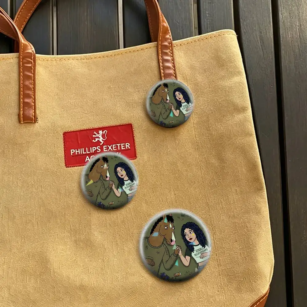 B-BoJack H-Horseman  32/44/58mm Handmade Pins Round Brooch Badge Backpacks Clothes Jewelry Gifts