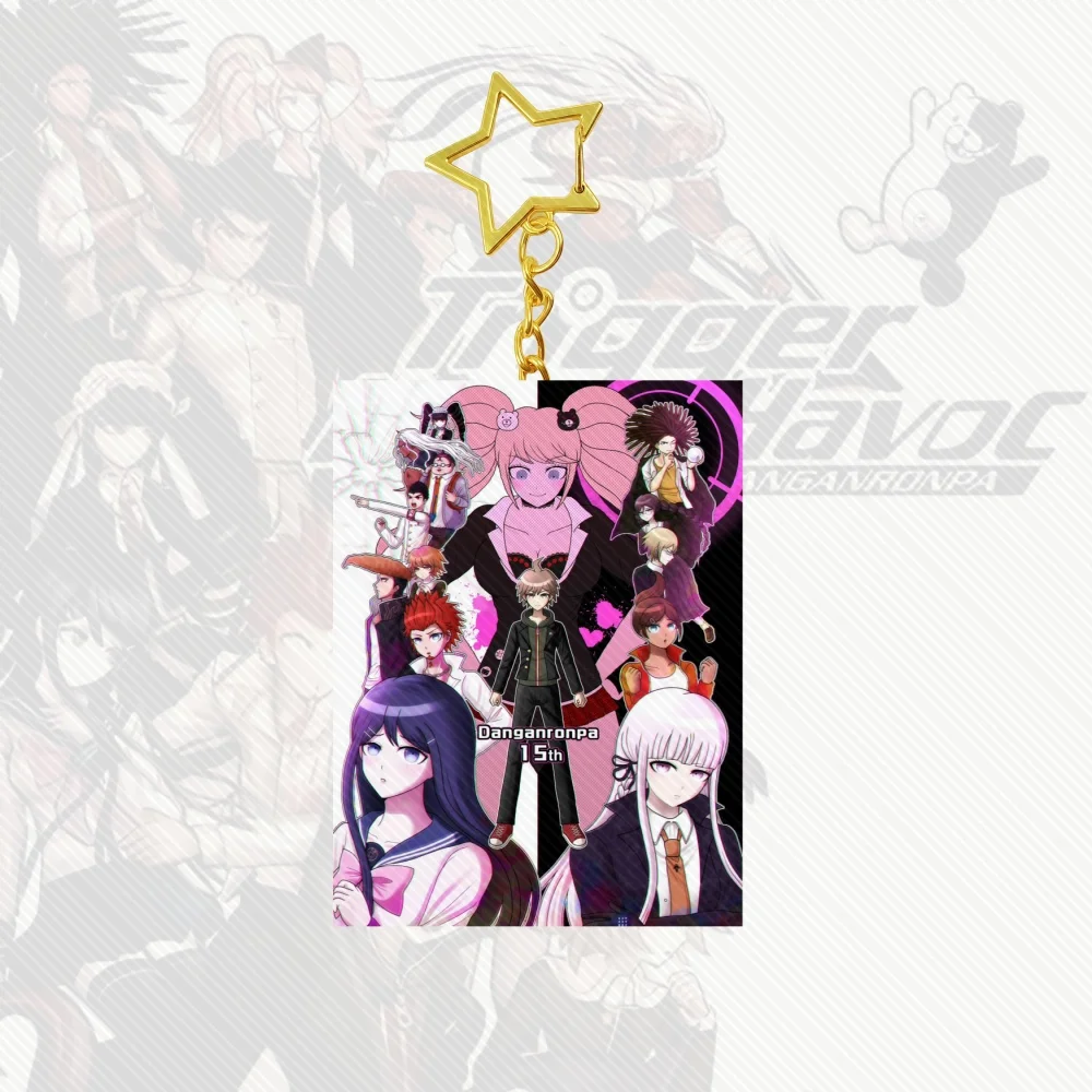 6 سنتيمتر لعبة Danganronpa سلسلة مفاتيح مصنوعة من الأكريليك نموذج تأثيري شخصيات حلية اكسسوارات عيد الميلاد جمع الهدايا