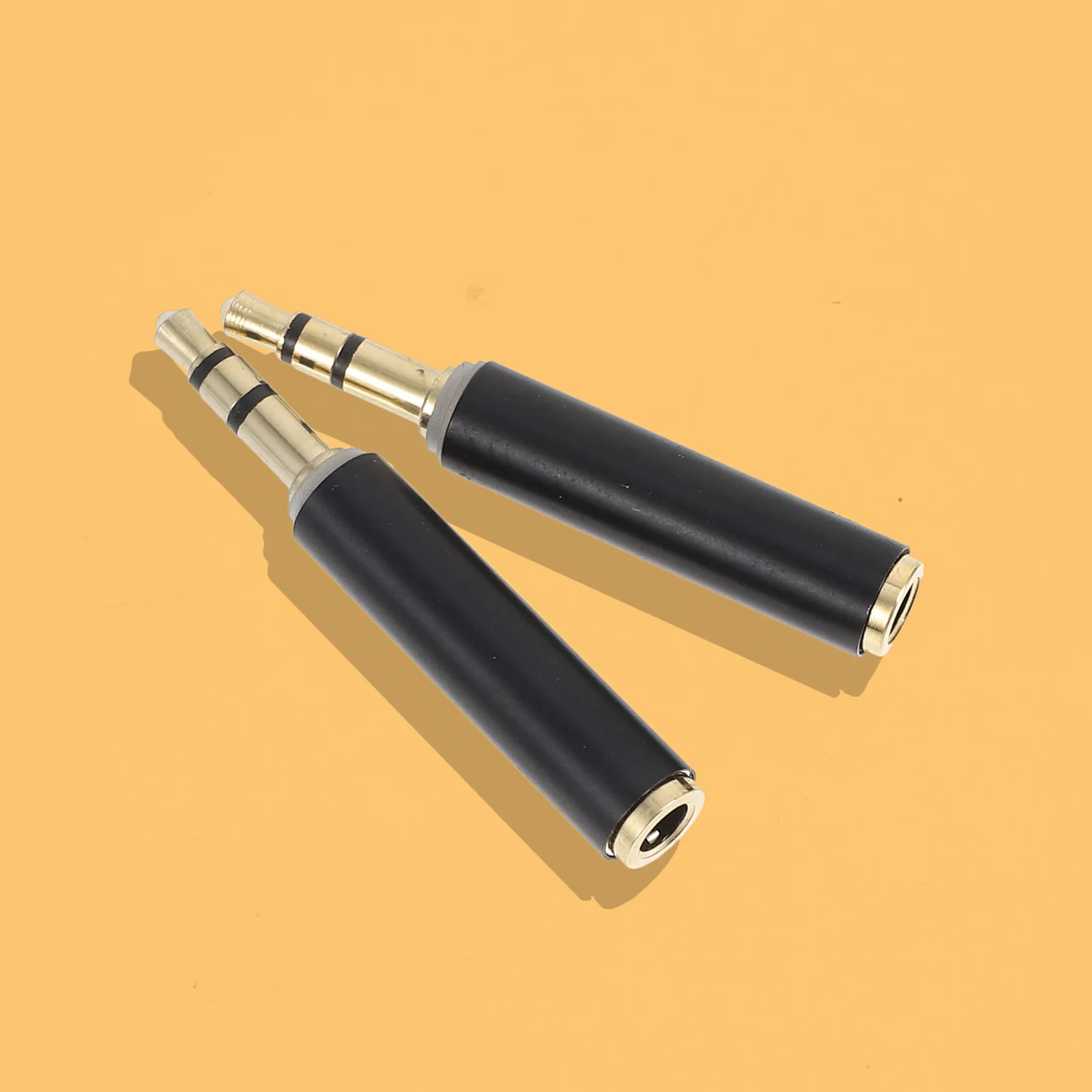 

2 Pcs Microphone Adapter 3.5 MM Converting Plug Connector Copper Camera Converter