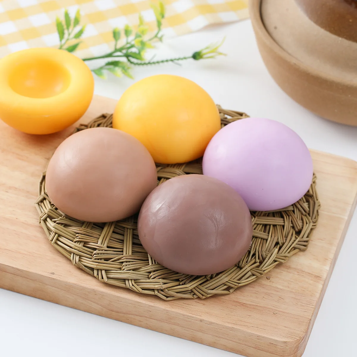 Squishy realista bollo al vapor modelo de pan simulado Mantou chino falso juguete de crecimiento lento suave regalo divertido regalo de cumpleaños creativo