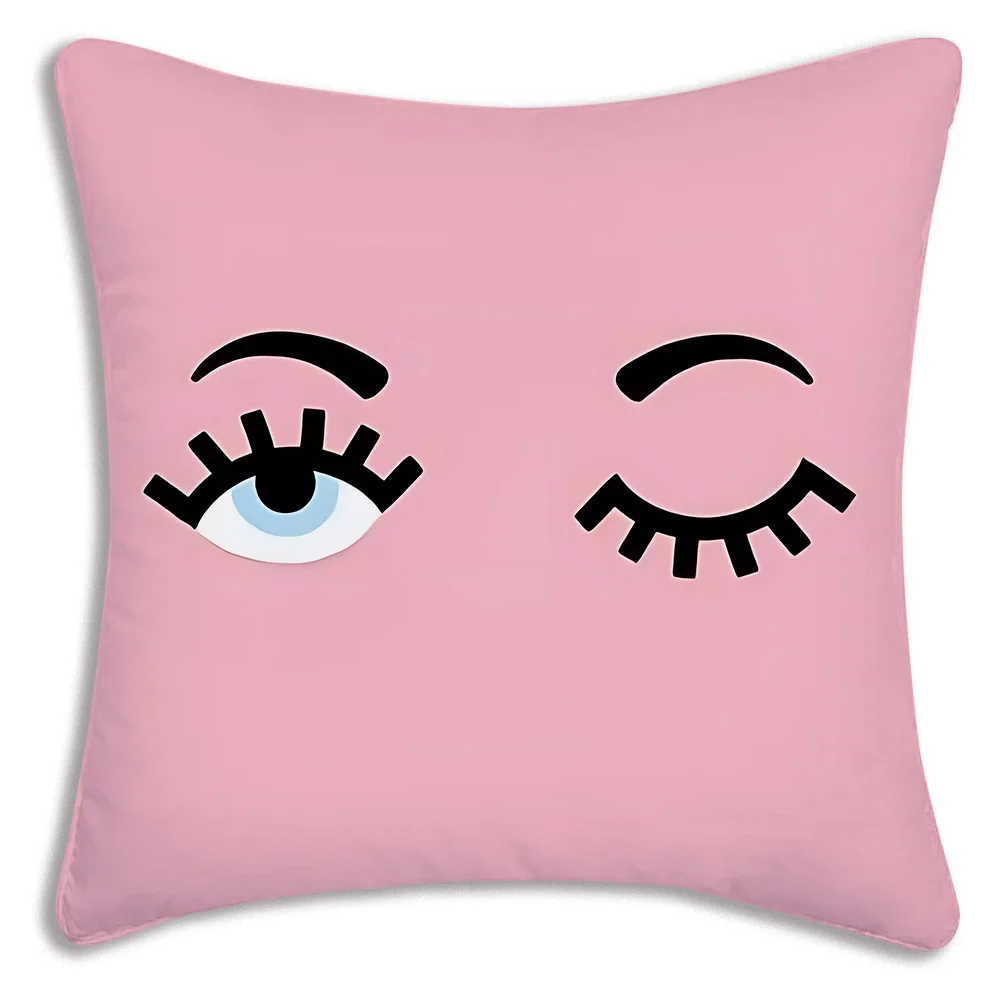 Immagine 7: Federe Decorative alla Moda con Stampa Cartoon, Copricuscini in Peluche Corto a Doppia Faccia per Divano