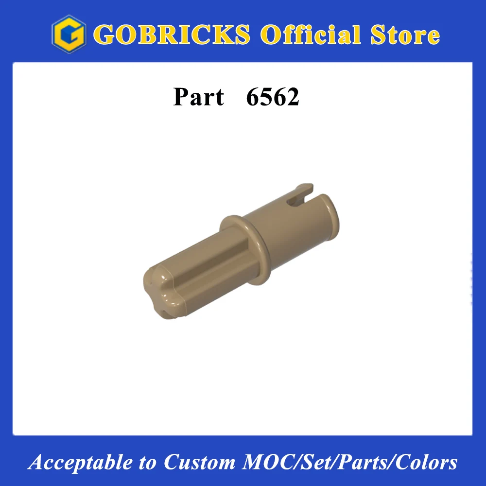 Gobricks 1PC 6562 Technic Axle Pin Bricks without Friction Ridges Parts Lengthwise Model Building Kit Universal Building Blocks