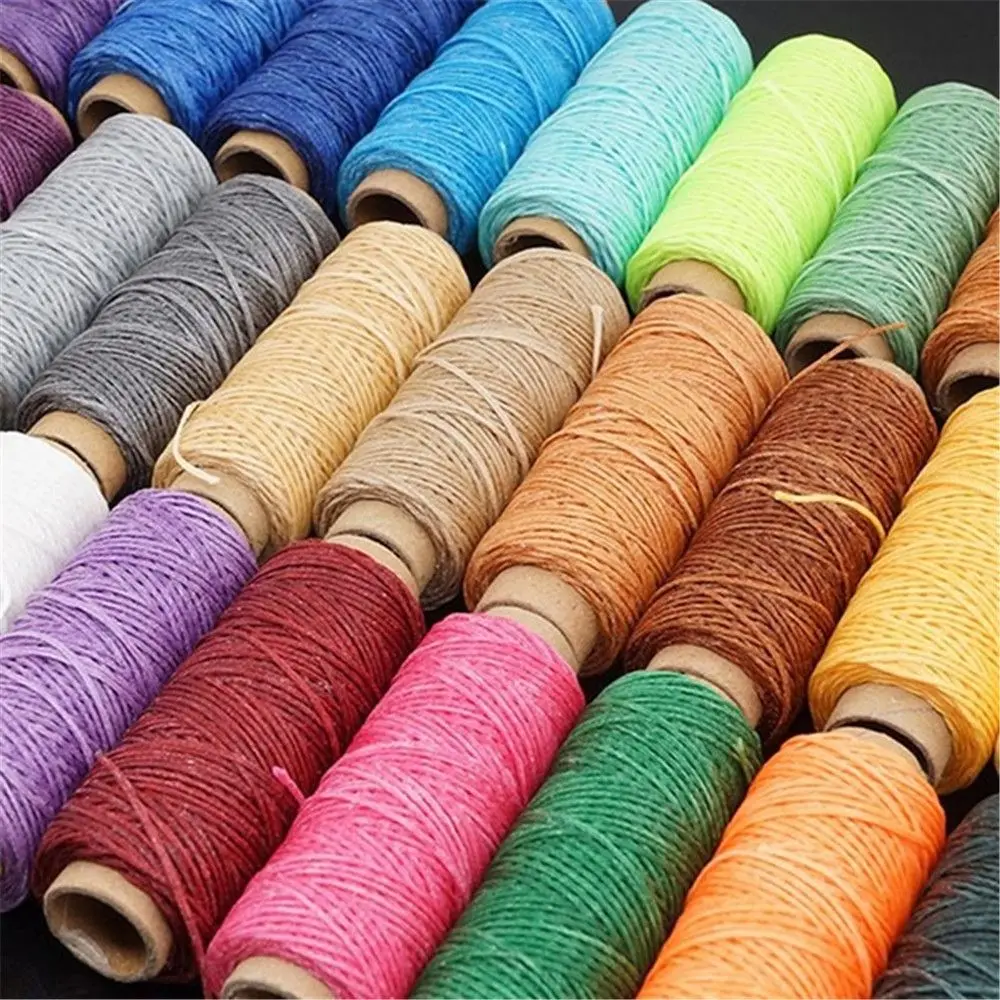 30m/roll Waxed Thread Cotton Cord String Strap Hand Stitching Thread for Leather Handicraft Tool Material Accessories