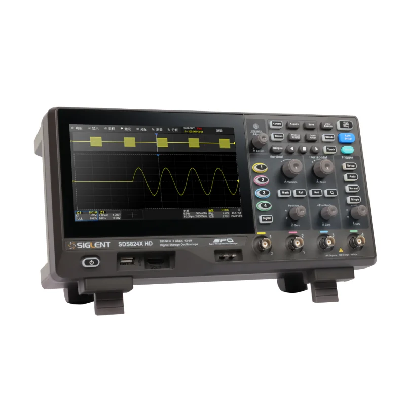 SIGLENT SDS814X HD Digital Oscilloscope 4CH 200MHz 2GSa/s 100Mpts 12-bit High Resolution