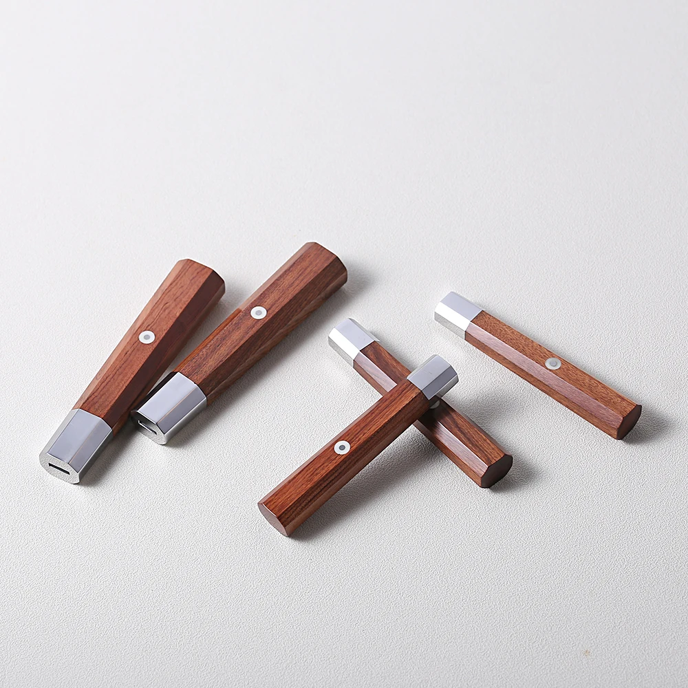 النمط الياباني الكلاسيكي مثمنة مقبض السكين DIY اليدوية المطبخ سكين الطاهي فائدة الفولاذ المقاوم للصدأ خشب الورد السكاكين مقابض