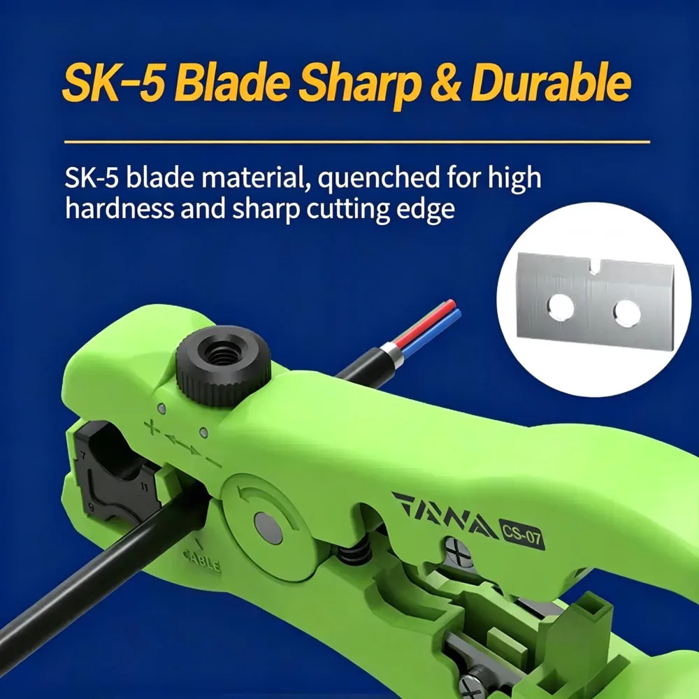 TAWAA CS-06/07/08 Cable Stripping Tool for Coaxial Cables Multifunctional Wire Stripper Cable Stripper Coaxial Stripping Tools