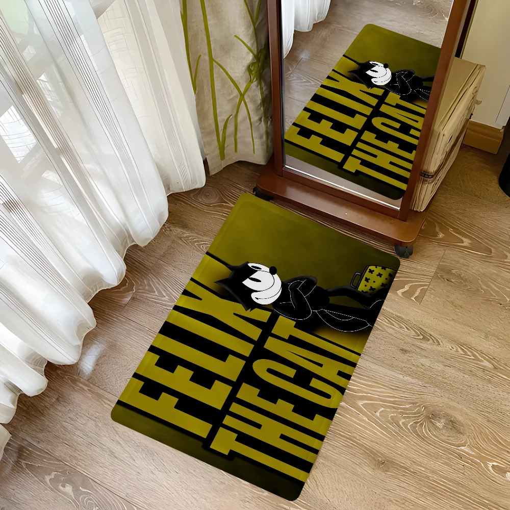 The-F-Felix-C-Cats Floor Mat Bathroom Mat Kids Room Bedroom Decoration Balcony Anti-Slip Doormat Living Room Bedside Area Rugs