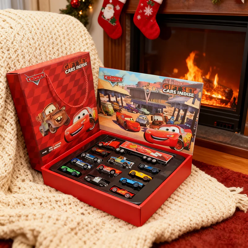 

Disney 12Pcs Pixar Cars Gift Box Metal Diecast lightning McQueen Car Model Toy Jackson Uncle Truck Boy Birthday Toys