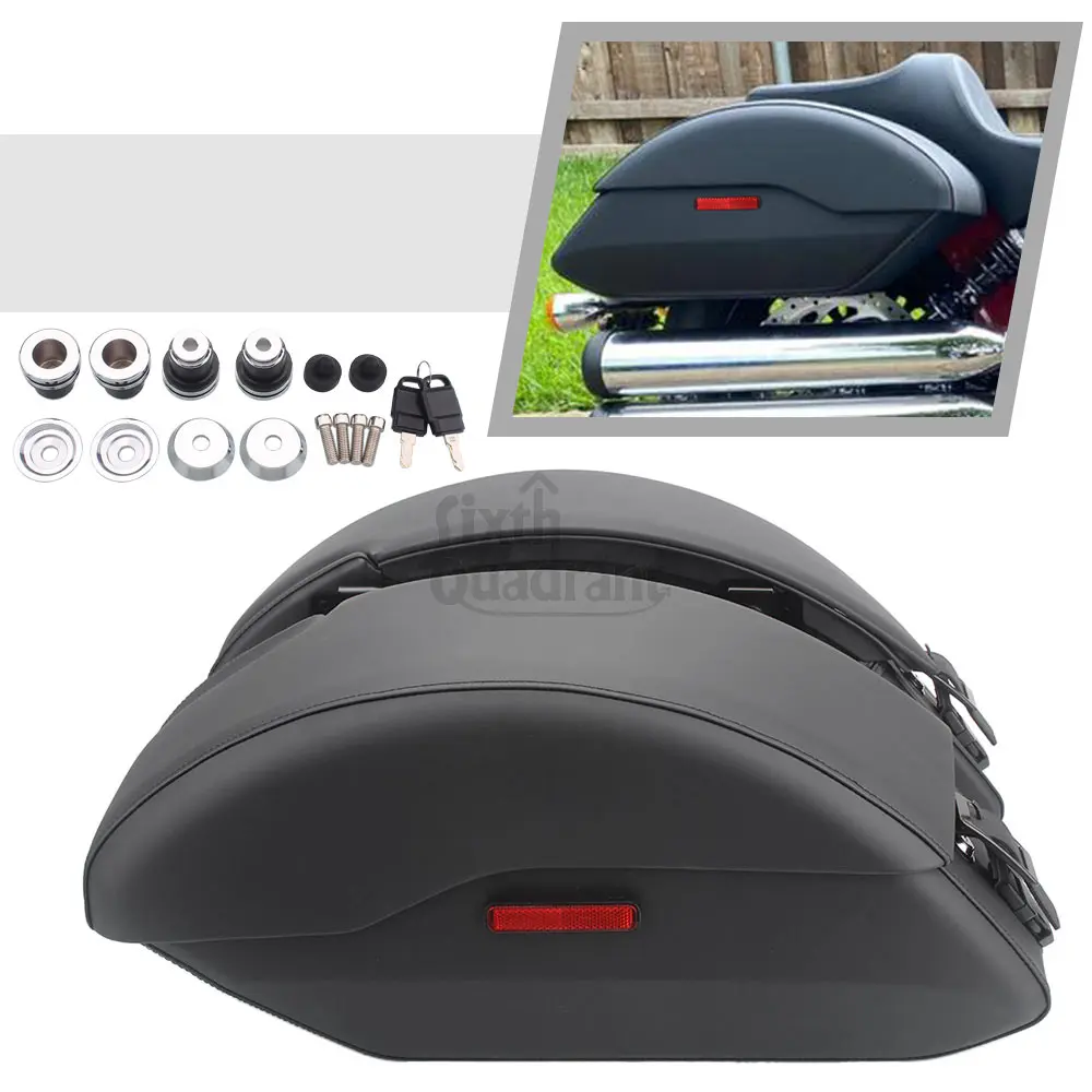 

Аксессуары для мотоциклов, 1 пара задних седельных сумок с катушками для крепления седельной сумки, 1,5 литра, подходят для Indian Scout, 100-летия 2020