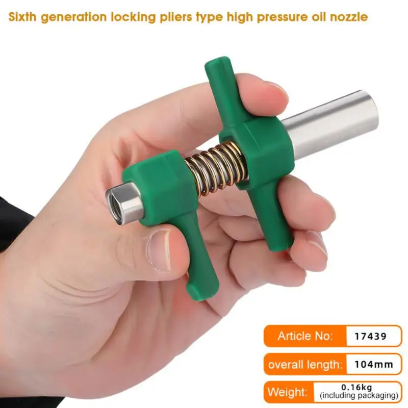 K50 Oil Nozzle Manual Lock Clamp Type High Pressure Grease Gun Nozzle Screw Type High Pressure Quick Connector Oil Injection