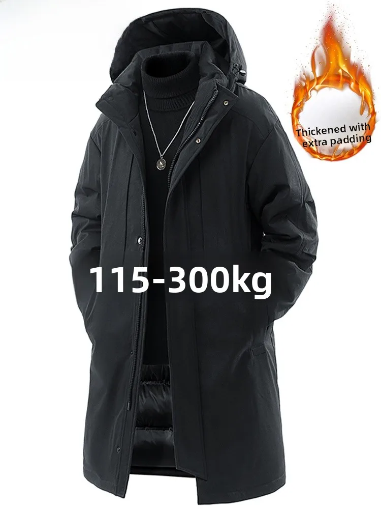 

MoChao Large Size Cotton Jaet Men's Casual Hooded Coat Warmth Comfortable Loose Fit Autumn Winter New Sle Polyester Fiber