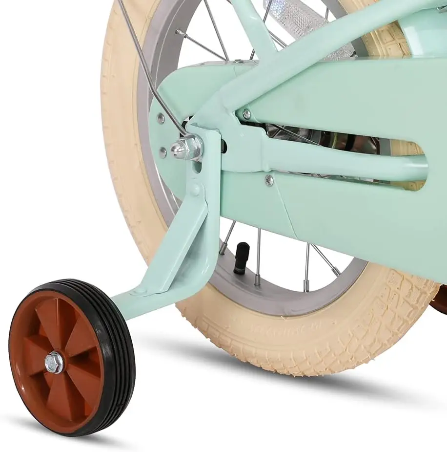 Girls Bike for 2-12 Years Old Toddlers and Kids, 18" Retro Style Kids Bike with Training Wheels, 20 Inch Childre