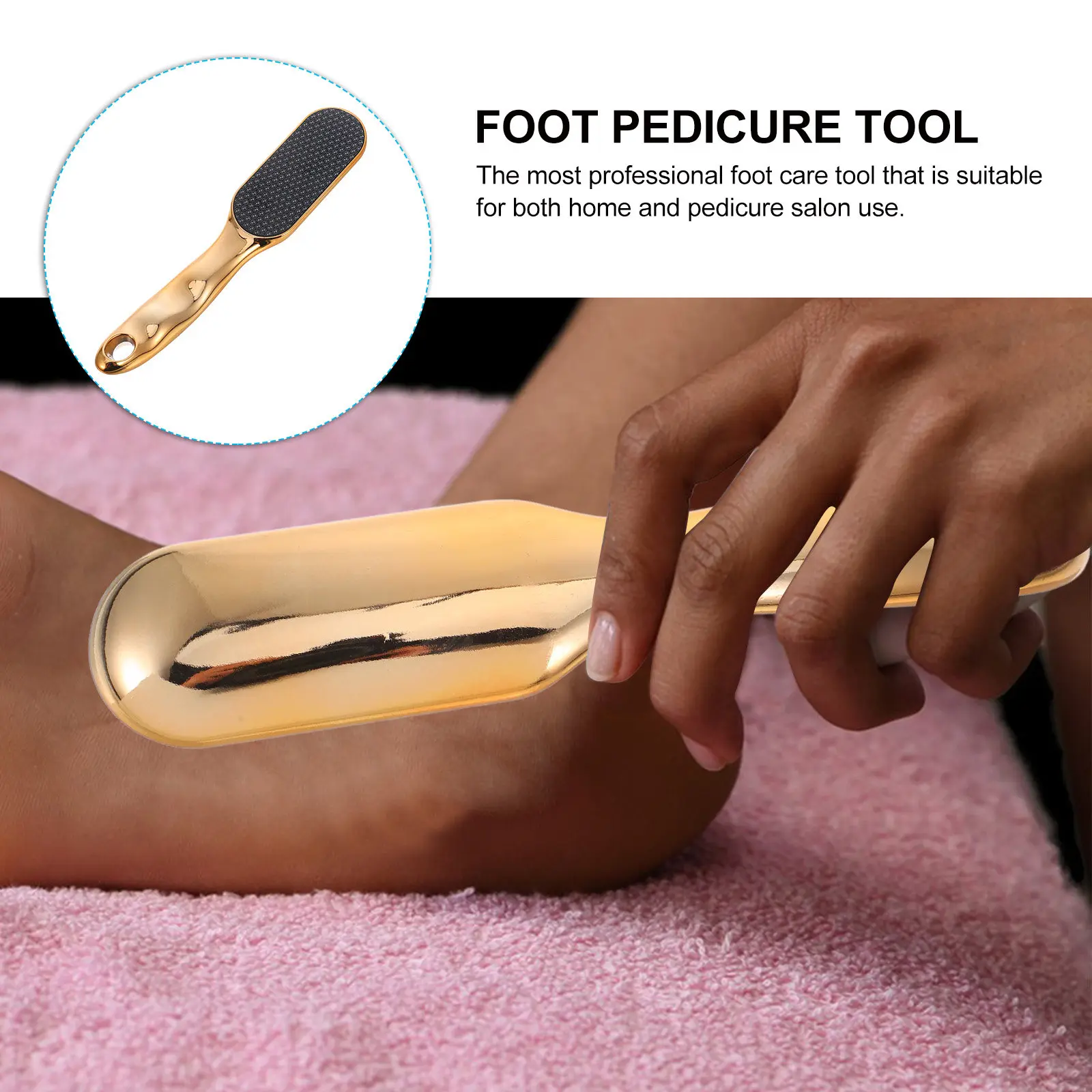 

Handheld Glass Foot File for Feet Dead Skin Remover U-Shaped Callus Scrubber Compact Lightweight Pedicure Exfoliating File Tool