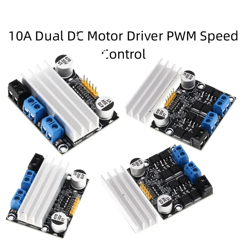 10A Dual DC Motor Driver Module 3-18V PWM Speed Control Forward Reverse Dimming High Current