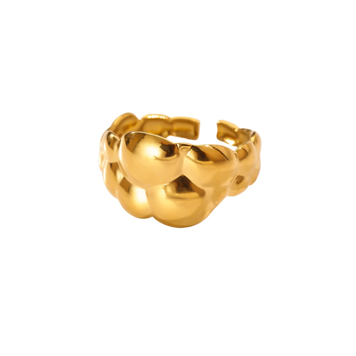 Wunderschöne Ringe mit unterschiedlich breiten Wolkenmuster-Designs, anlaufbeständig, 18K vergoldeter Edelstahl, für Damen, Schmuckgeschenk 2026 – Detail 3