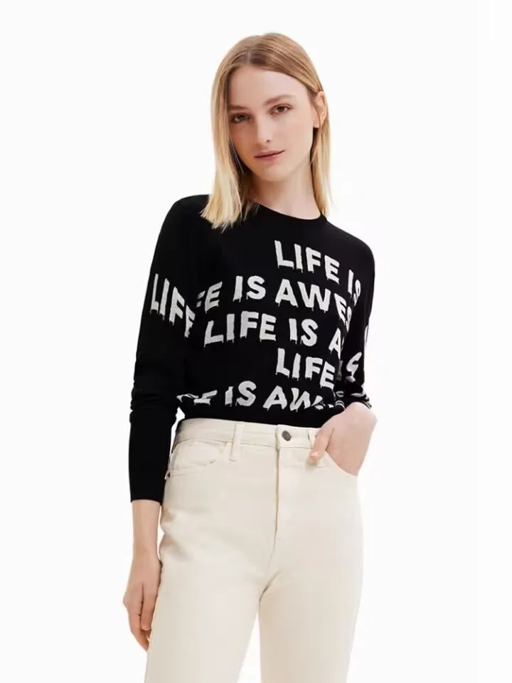 Foreign trade original single Spanish new printed embroidery stand collar loose casual shirt